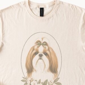 Ornate Frame Boho Dog Tee Nature Inspired